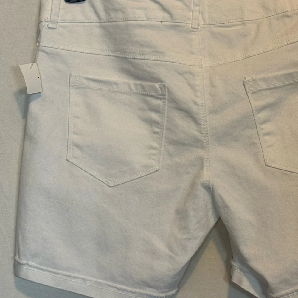A-159 Workshop Republic Clothing NWT Pull On White Denim Shorts Size‎ 8